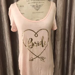 “Bride” babydoll t shirt